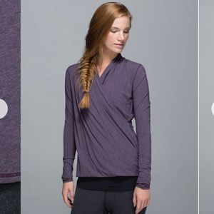 Lululemon Heathered Purple Fog Radiant Long Sleeve Wrap Top